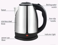 Electric Automatic Switch Jug Kettle – 2L Stainless Steel Hot Water Kettle