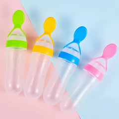 Pack of 2 | Baby Silicone Squeeze Spoon Feeder with Fruit Pacifier