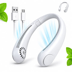 Portable Rechargeable Neck Fan – Hands Free Bladeless Cooling Fan for Summer