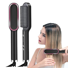 2-in-1 Ionic Hair Straightener Brush
