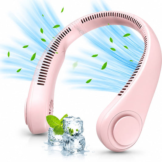 Portable Rechargeable Neck Fan – Hands Free Bladeless Cooling Fan for Summer