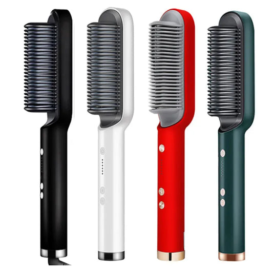 2-in-1 Ionic Hair Straightener Brush